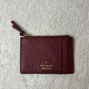 kate spade Deep Red Leather Card Holder